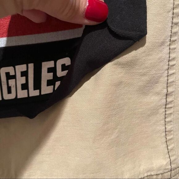 Marilyn Monroe Selfie reworked up-cycled Hollister beige shirt jacket Sz S - Picture 7 of 15